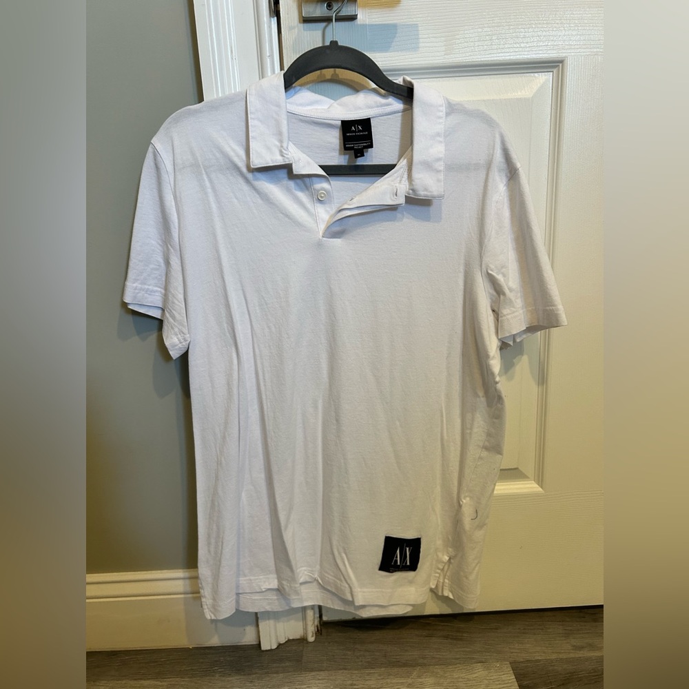 Men’s Armani Exchange White Polo (never been worn)